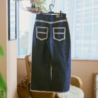 [超特急]Careless Monster×amok HAND KNITTING DENIM PANTS（INDIGO）