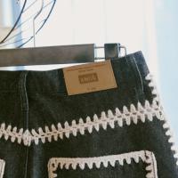 [超特急]Careless Monster×amok HAND KNITTING DENIM PANTS（BLACK）