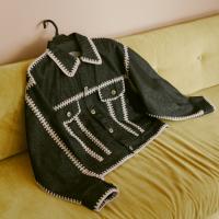 [超特急]Careless Monster×amok HAND KNITTING DENIM JACKET（BLACK）