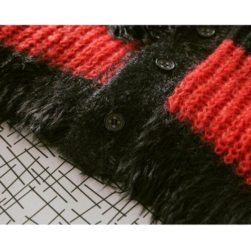 [超特急]Careless Monster×amok BORDER KNIT（RED×BLACK）