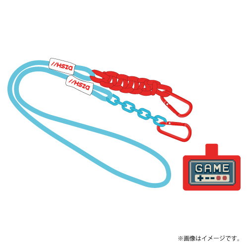 〈会場受取〉GAME ストラップ【赤×青】
