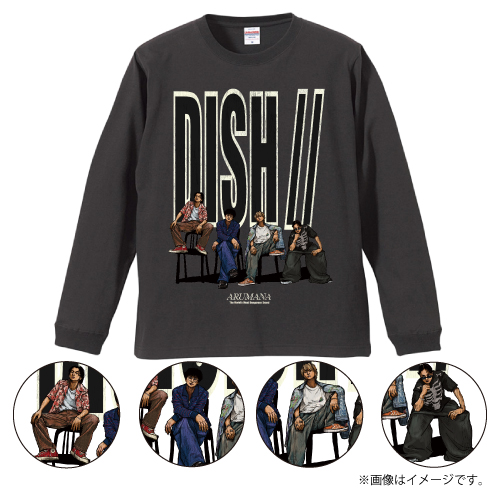 DISH// 証明写真 Tシャツ 黒 DISH// - DISH//HALLTOUR 証明写真Tシャツ Lサイズ 黒 の通販