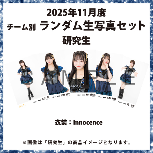 2025年11月度 チーム別ランダム生写真セット(研究生)