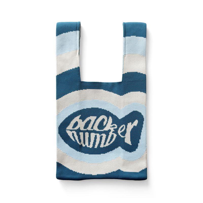 ジャガードニットバッグ 　BLU