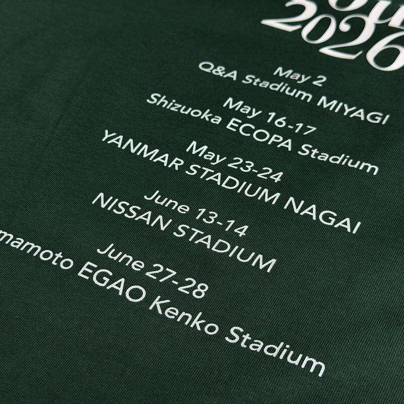 Grateful Yesterdays Tour 2026 ロゴTシャツ D.GRN