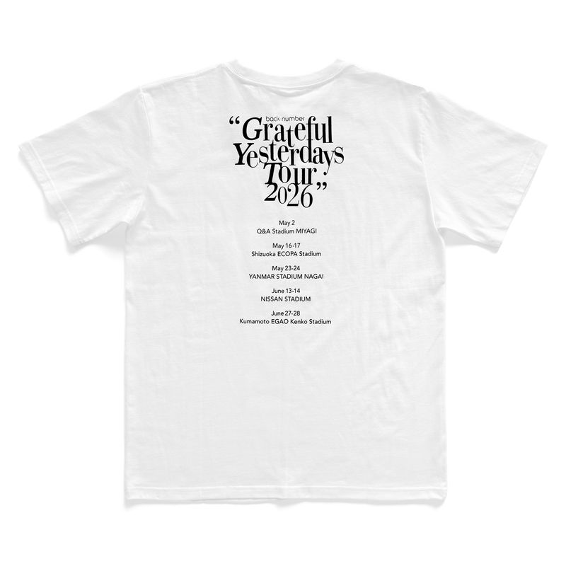 Grateful Yesterdays Tour 2026 ロゴTシャツ WHT