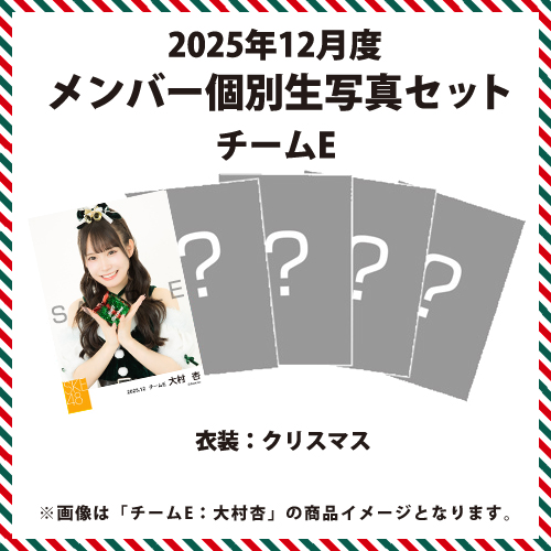 2025年12月度 メンバー個別生写真セット チームE