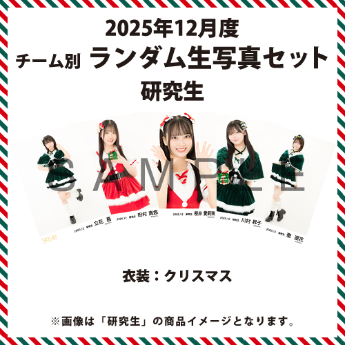 2025年12月度 チーム別ランダム生写真セット(研究生)