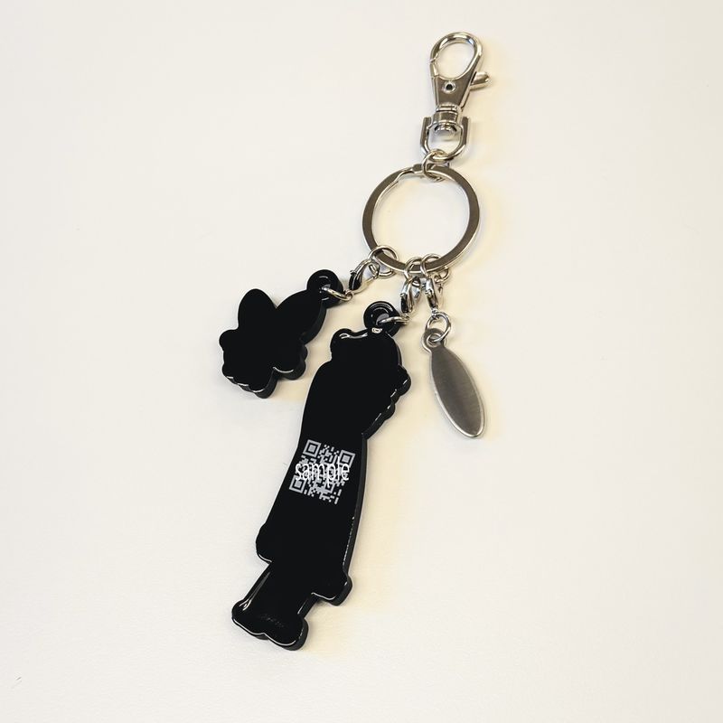 Jeremy Quartus rubber key chain -Black-