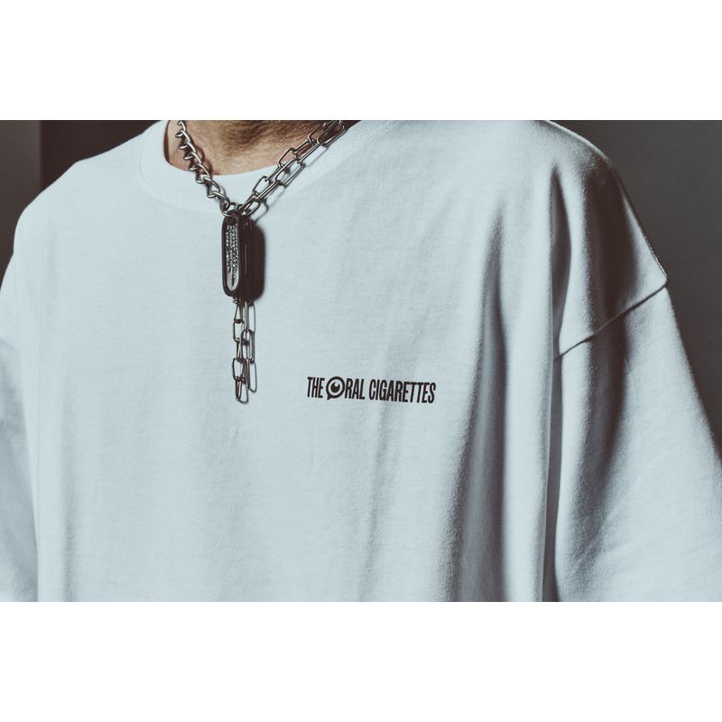 THE ORAL CIGARETTES L Tシャツ ホワイト/ネイビー 商品詳細ページ | THE ORAL CIGARETTES OFFICIAL SHOP | OD T
