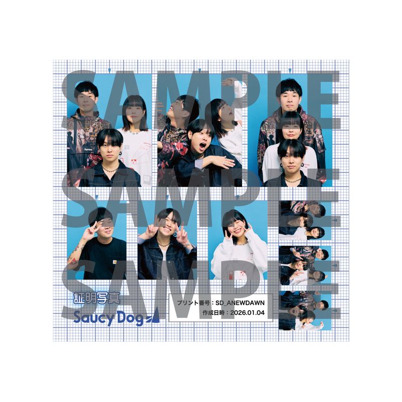 【13】Saucy Dog 証明写真風ステッカー