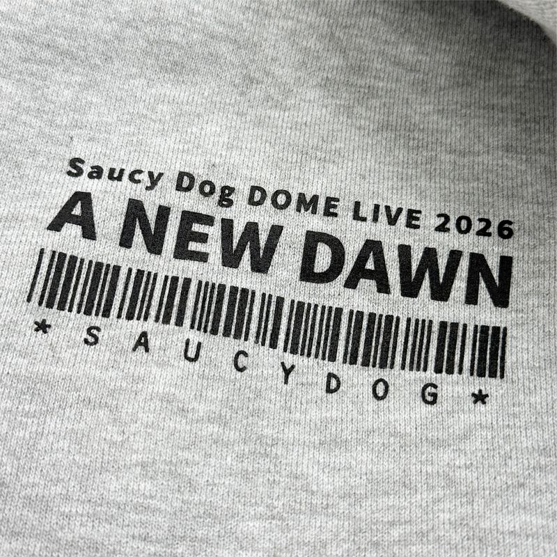 【3】“A NEW DAWN”  ジップパーカー/ミックスグレー