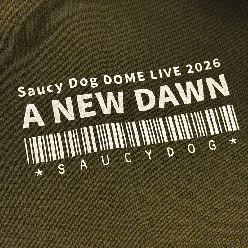 【2】“A NEW DAWN”  ジップパーカー/オリーブ
