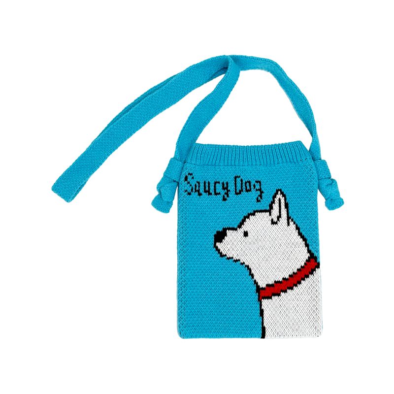 【11】白柴 ニットバッグ