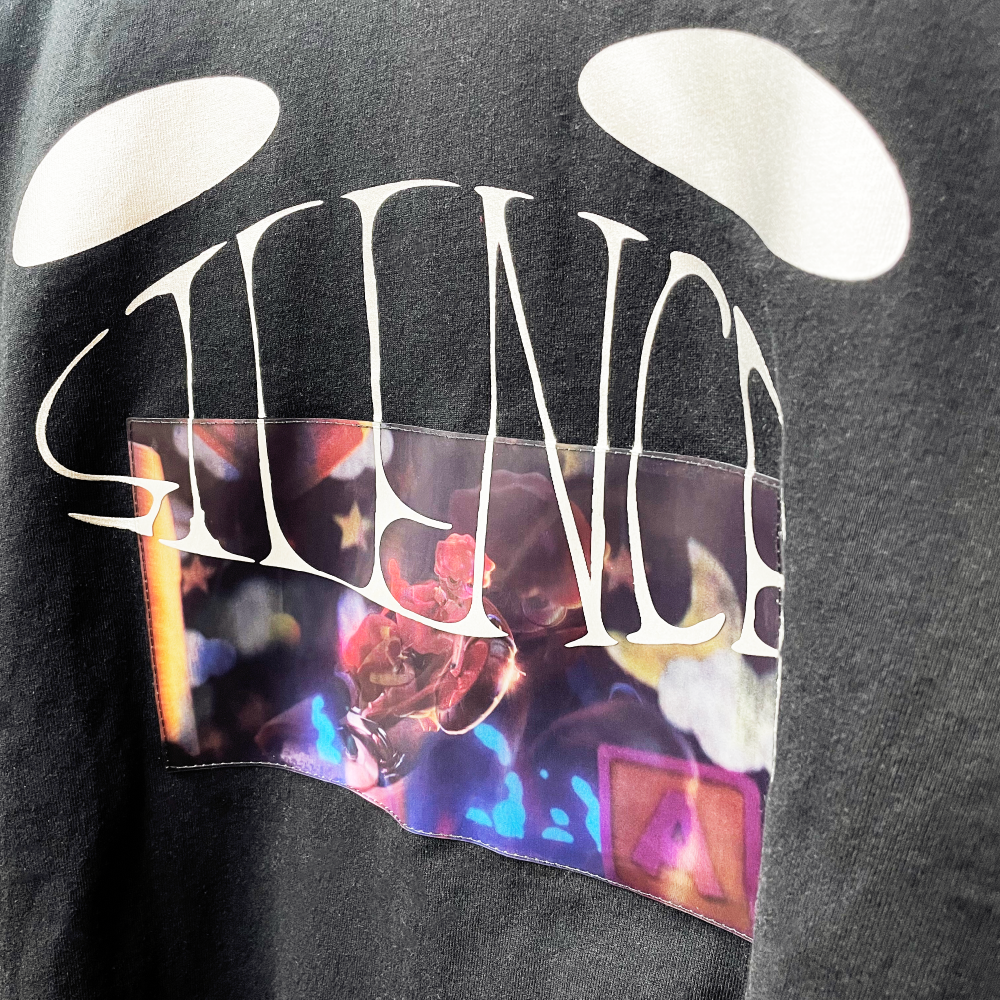 Logo Layered T-shirt "SILENCE"［Black］