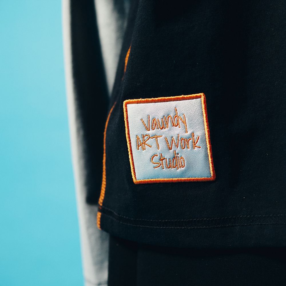 Logo Layered T-shirt "SILENCE"［Black］