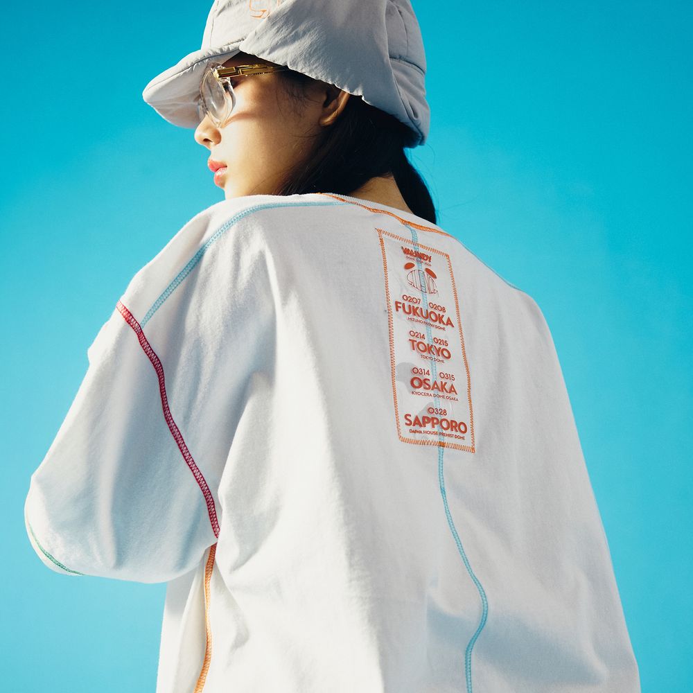 Logo Layered T-shirt "SILENCE"［White］