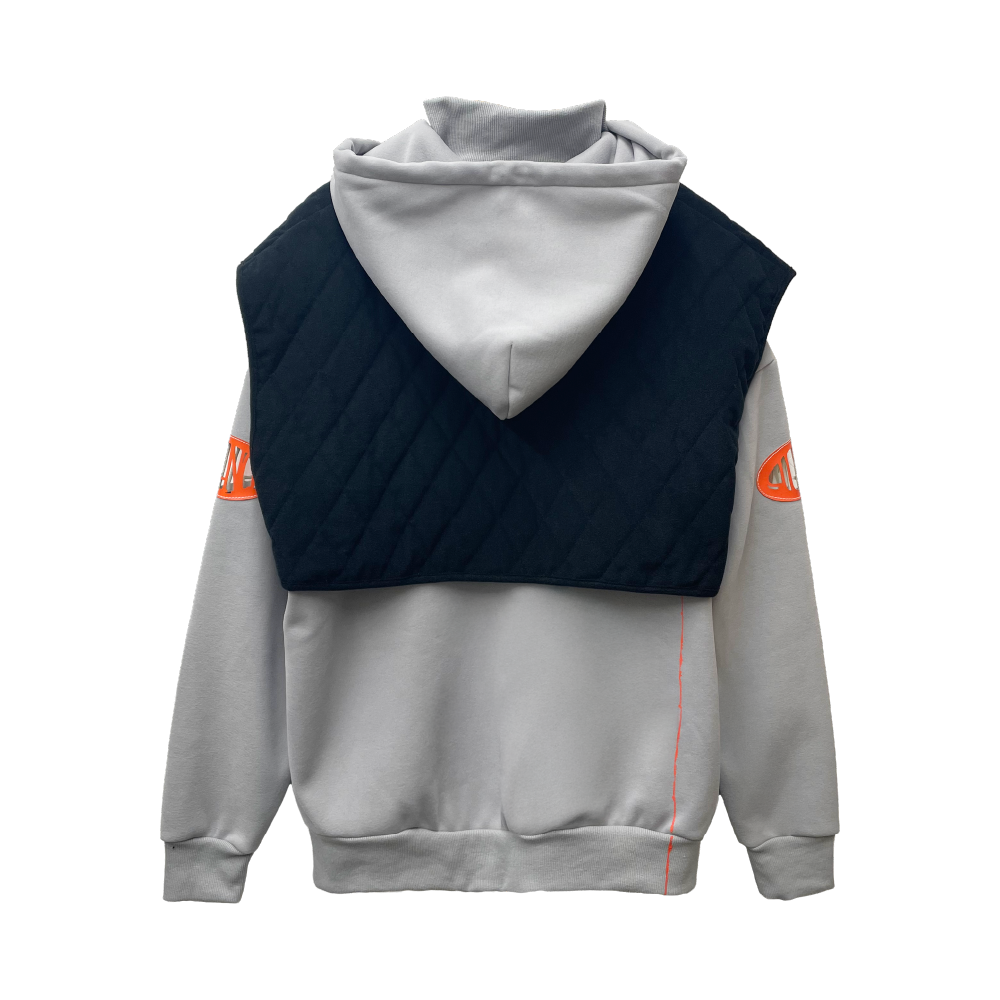 Patch Vest Shh⋯Hoodie "SILENCE"