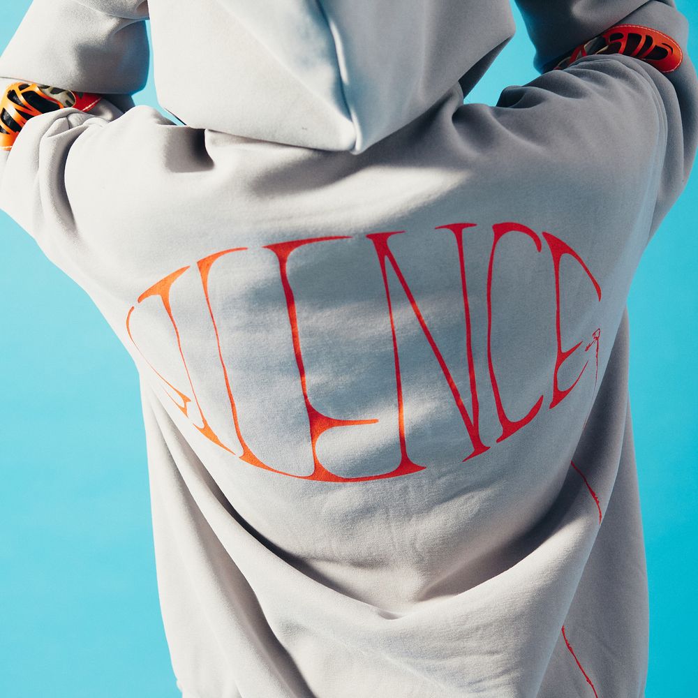 Patch Vest Shh⋯Hoodie "SILENCE"