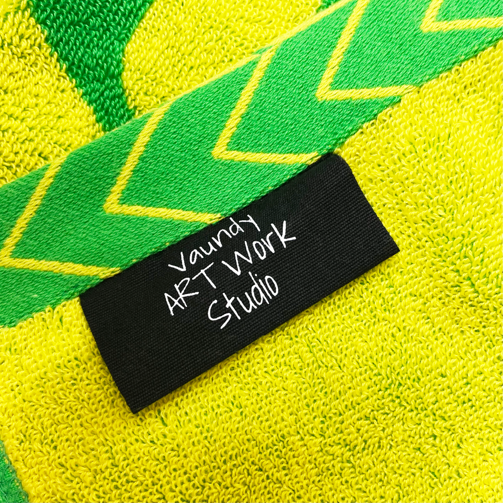 【HOKKAIDO limited】Logo Jacquard Towel［Green×Yellow］