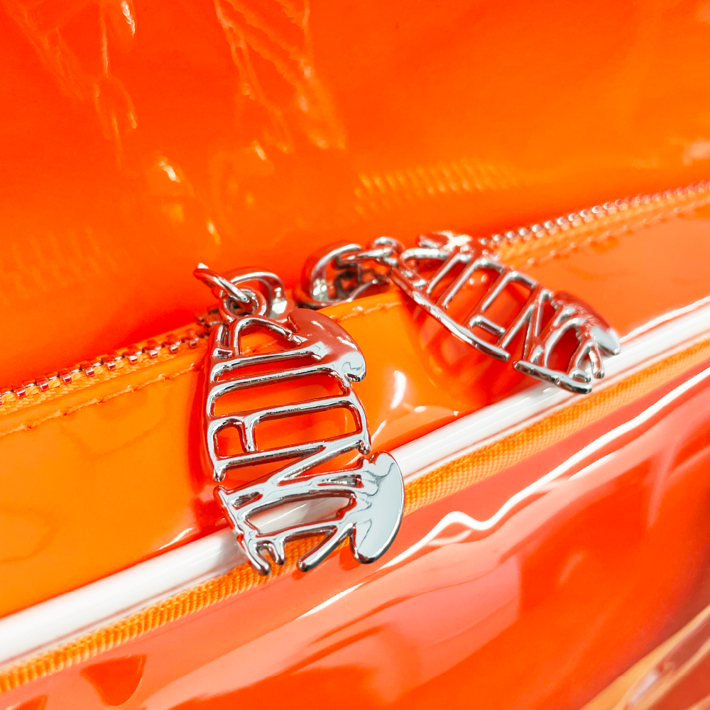 Patent Leather Shoulder Bag "SILENCE"［Orange］