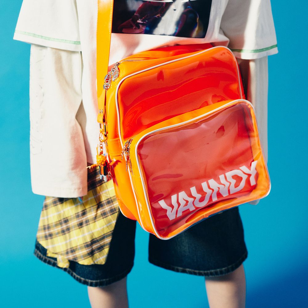 Patent Leather Shoulder Bag "SILENCE"［Orange］