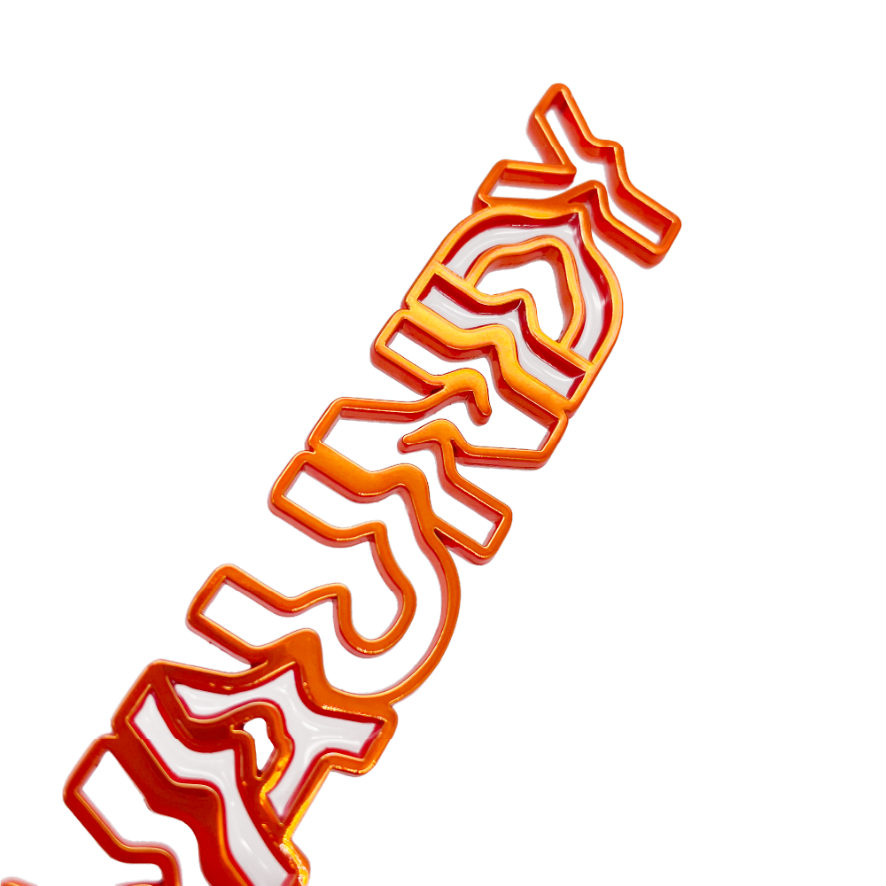 【VAWS ONLINE limited】Metal Logo Keychain "SILENCE"［Orange］