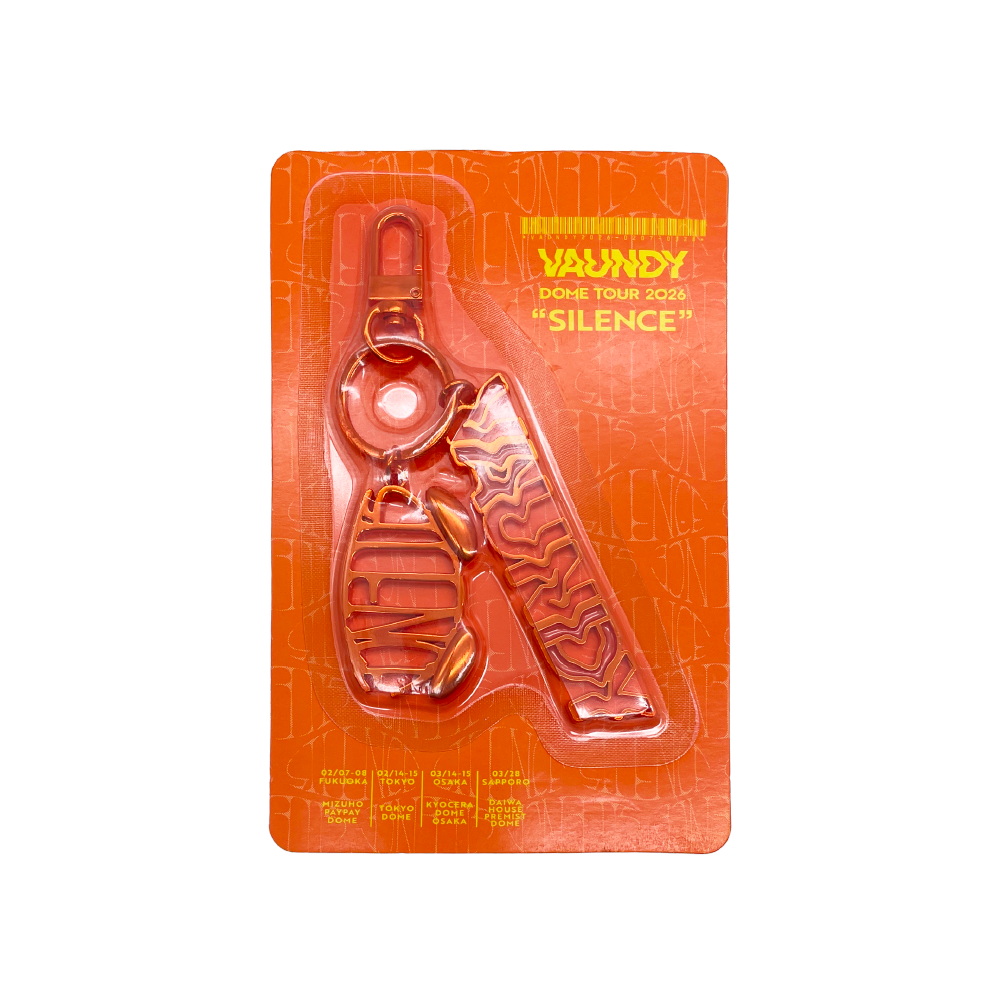 【VAWS ONLINE limited】Metal Logo Keychain "SILENCE"［Orange］