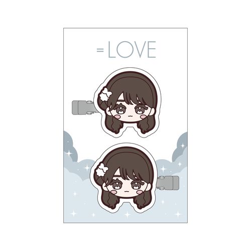 ＝LOVE まえがみクリップ（ぬいぐるみイラスト）