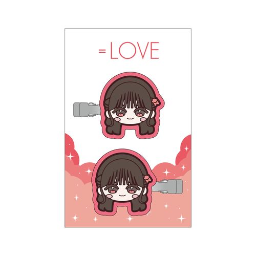 ＝LOVE まえがみクリップ（ぬいぐるみイラスト）