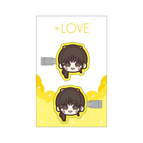 ＝LOVE まえがみクリップ（ぬいぐるみイラスト）