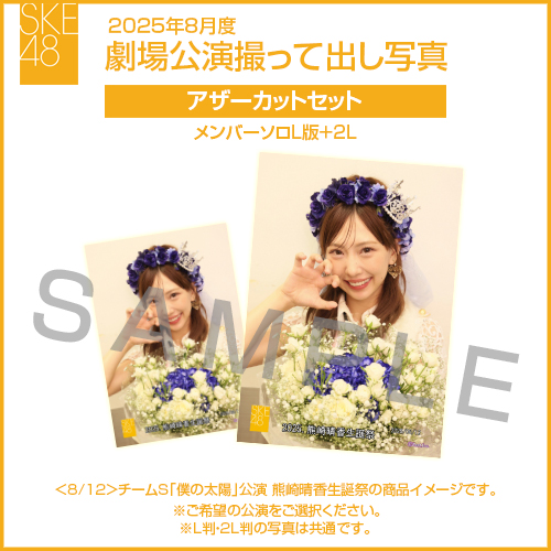 2025年8月度 劇場公演撮って出し写真 アザーカットセット（メンバーソロL版＋2L）