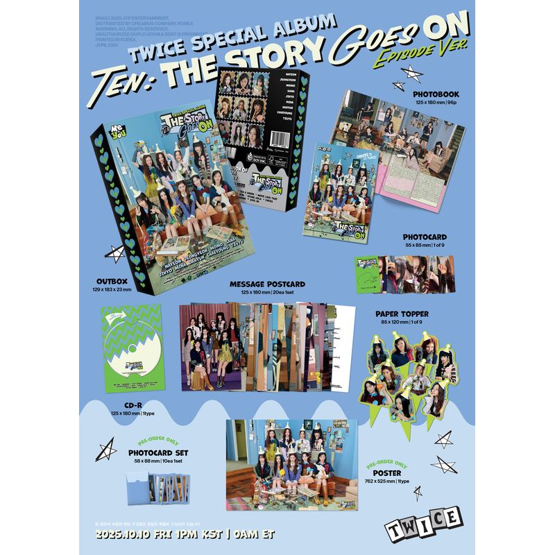 twice アルバム TWICE SPECIAL ALBUM『TEN: The Story Goes On』全形態セット