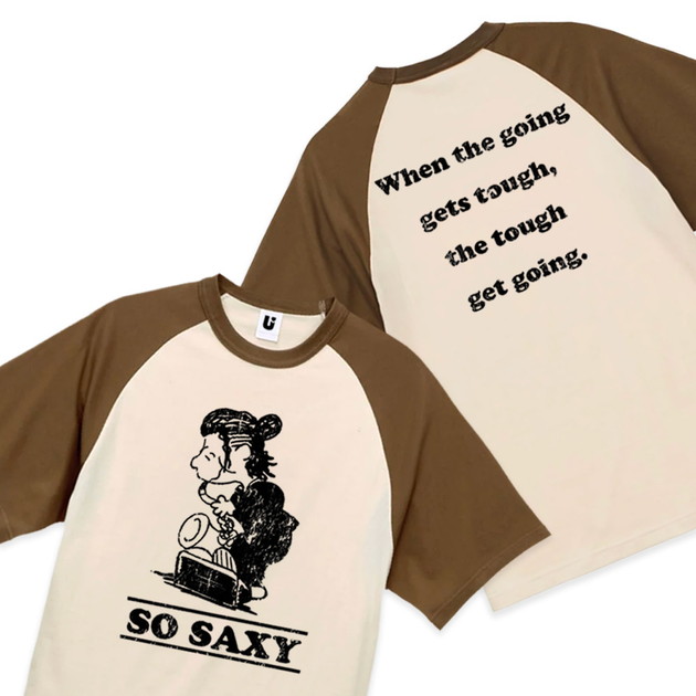 【誠果 Produce】“SO SAXY”2025 Tシャツver.2（ナチュラル×キャメル）