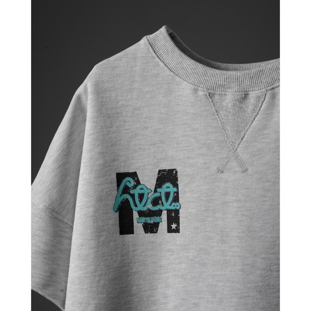 【TAKUYA∞ Produce】htct∞×M SWEAT (半袖スウェット)（グレー）