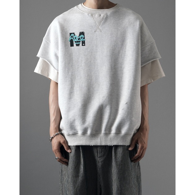 【TAKUYA∞ Produce】htct∞×M SWEAT (半袖スウェット)（グレー）