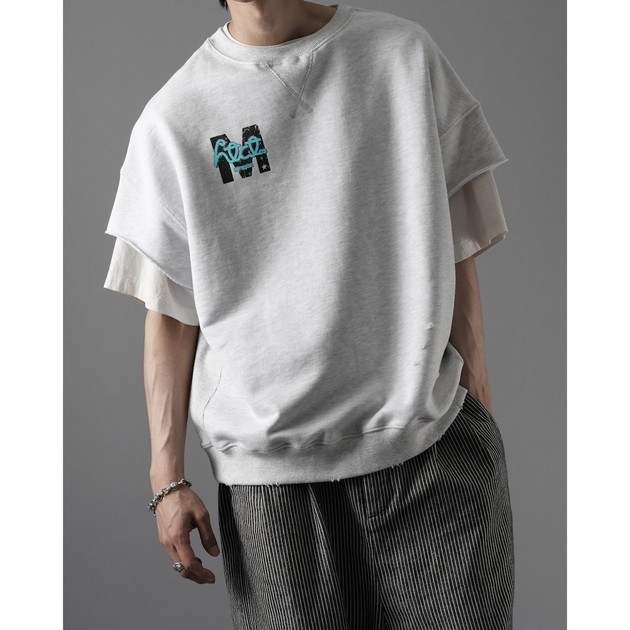 【TAKUYA∞ Produce】htct∞×M SWEAT (半袖スウェット)（グレー）