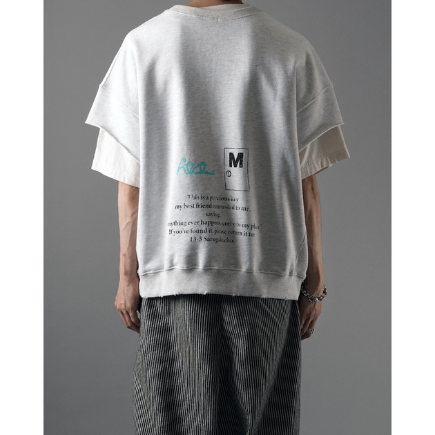【TAKUYA∞ Produce】htct∞×M SWEAT (半袖スウェット)（グレー）