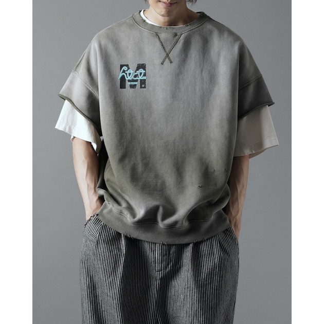 【TAKUYA∞ Produce】htct∞×M SWEAT (半袖スウェット)（カーキ）