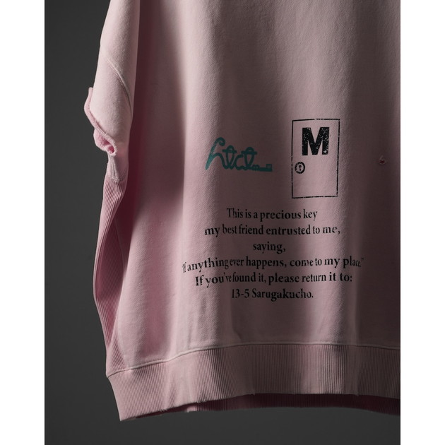 【TAKUYA∞ Produce】htct∞×M SWEAT (半袖スウェット)（ピンク）
