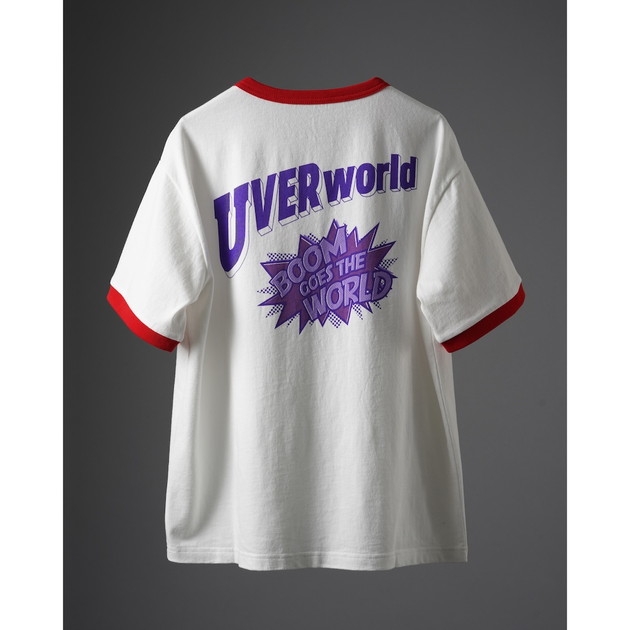 UVERworld×SAINT Mxxxxxx RINGER T-SHIRT（ホワイト×レッド）