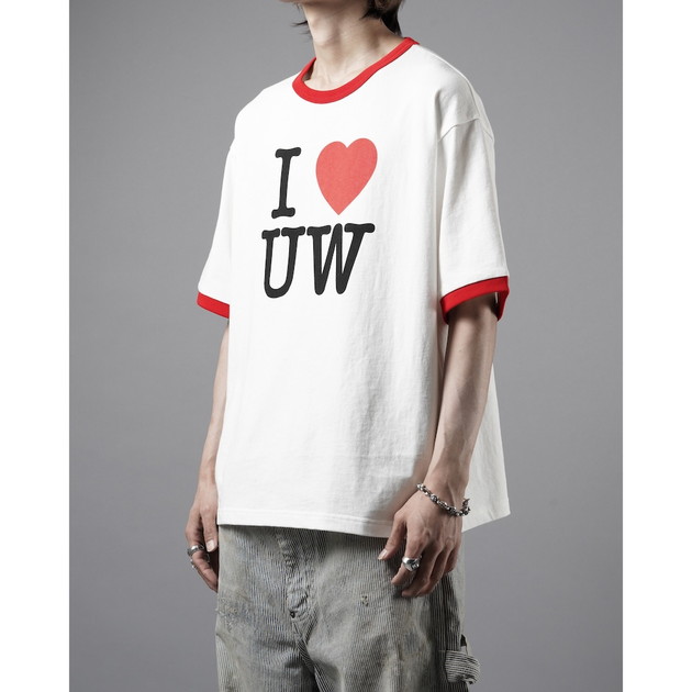 UVERworld×SAINT Mxxxxxx RINGER T-SHIRT（ホワイト×レッド）