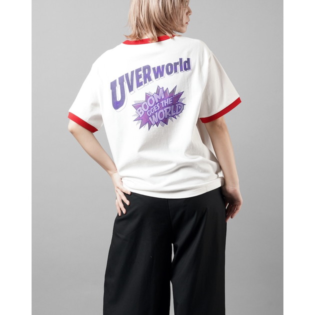UVERworld×SAINT Mxxxxxx RINGER T-SHIRT（ホワイト×レッド）