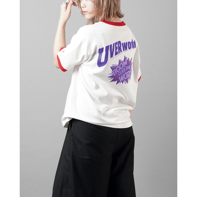 UVERworld×SAINT Mxxxxxx RINGER T-SHIRT（ホワイト×レッド）