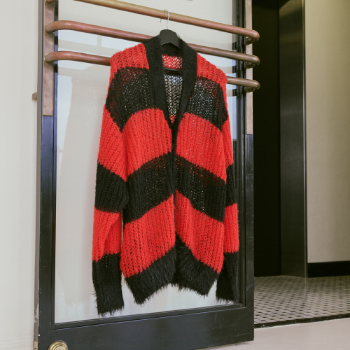 [超特急]Careless Monster×amok BORDER KNIT（RED×BLACK）