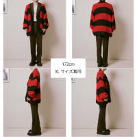 [超特急]Careless Monster×amok BORDER KNIT（RED×BLACK）