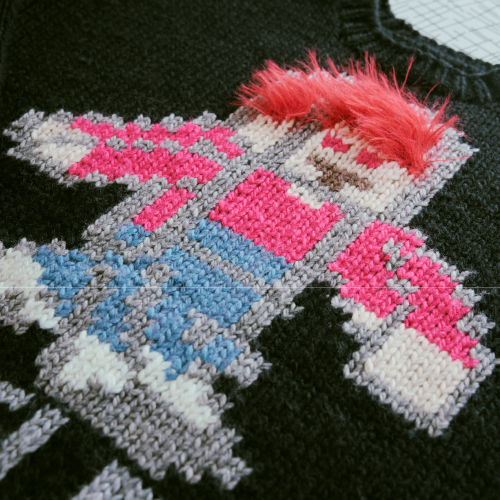 [超特急]Careless Monster×amok GAME KNIT（BLACK）