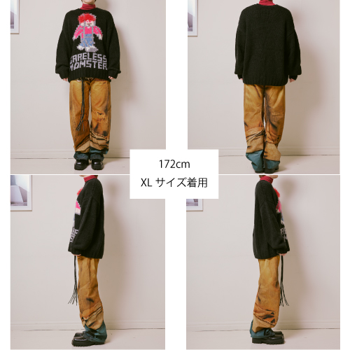 [超特急]Careless Monster×amok GAME KNIT（BLACK）