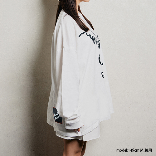 Careless Monster Longsleeve T-shirts (White)