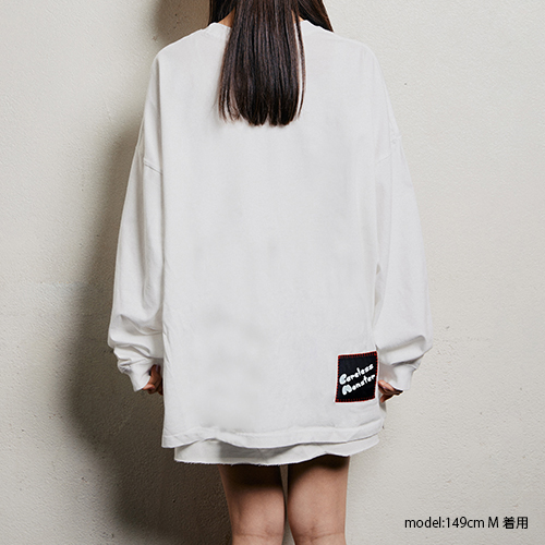 Careless Monster Longsleeve T-shirts (White)